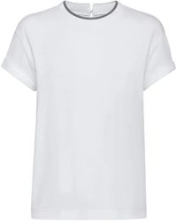 Brunello Cucinelli - Contrast Layered T-Shirt - Lyst