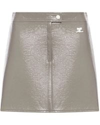 Courreges - Miniskirt With Logo - Lyst