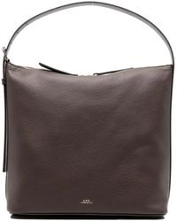 A.P.C. - Vera Shoulder Bag In Grained Leather - Lyst