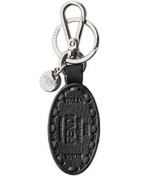 Fendi - Oval-Frame Leather Keyring - Lyst