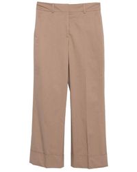Incotex - Arlys Wide-Leg Cuffed Cotton Trousers - Lyst