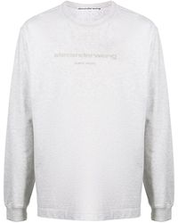 Alexander Wang - T-shirt con logo in rilievo - Lyst