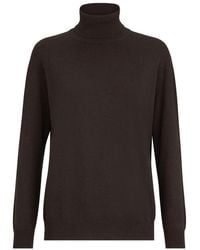 Brunello Cucinelli - High Neck Cashmere Sweater With Pendant - Lyst