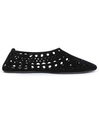 Alaïa - Vienne Slippers In Velvet-effect Calfskin - Lyst
