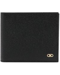 Ferragamo - Gancini Hammered Leather Wallet - Lyst