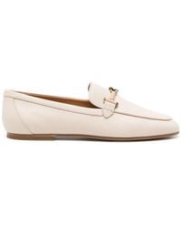 Tod's - Chain-link Grained Leather Loafers - Lyst