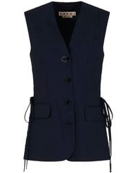 Marni - Wool Waistcoat With Side Slits Clothing - Lyst