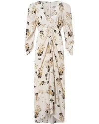 Isabel Marant - Albini Printed Silk Midi Dress - Lyst