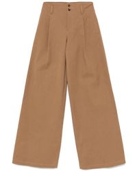 Chloé - Pantaloni A Gamba Ampia E Vita Alta - Lyst