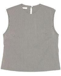 Incotex - Edith Gingham-Pattern Sleeveless Top - Lyst