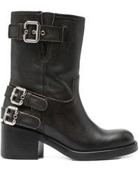 Chloé - Dakota Brushed Leather Ankle Boots - Lyst