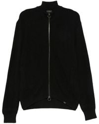 Paul & Shark - Ribbed Zip-Up High-Neck Cardigan - Lyst