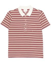 A.P.C. - Stripes Shirt Collar Polo - Lyst