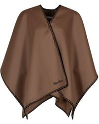 Max Mara - Wool And Cashmere Belted Cape - Lyst
