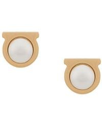 Ferragamo - Gancini Stud Earrings - Lyst