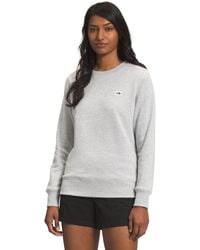 the north face tipped logo crew sweatshirt