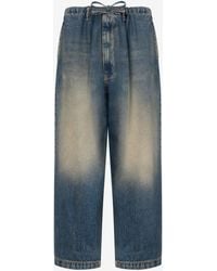 Moschino - Cotton Denim Pants - Lyst