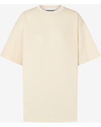 Moschino - Maxi T-shirt In Jersey Allover Logo - Lyst