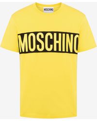Moschino - T-shirt En Jersey Biologique Logo Band - Lyst