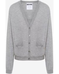 Moschino - Wool Cardigan Golden M - Lyst