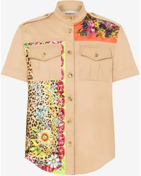Moschino - Camicia In Panno Di Cotone Scarf Details - Lyst