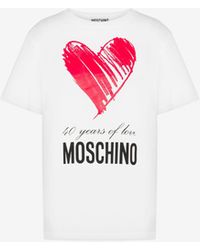 Moschino - T-shirt Aus Jersey 40 Years Of Love - Lyst