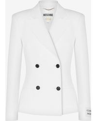 Moschino - Cotton Duchesse Double-breasted Jacket - Lyst