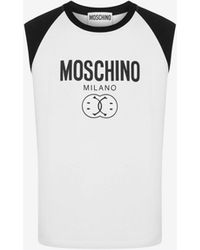 Moschino - Double Smiley® Sleeveless T-shirt - Lyst