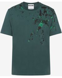 Moschino - T-shirt En Jersey Stretch Painted Effect - Lyst