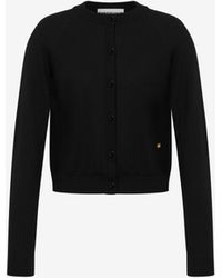 Moschino - Golden M Wool And Silk Cardigan - Lyst
