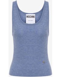 Moschino - Knit Tank Top Golden M - Lyst