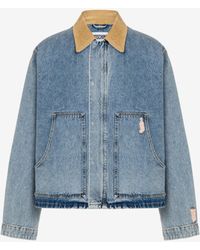 Moschino - Giacca In Denim Destroyed - Lyst