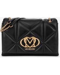 Love Moschino - Borsa A Tracolla Con Placca Logo - Lyst