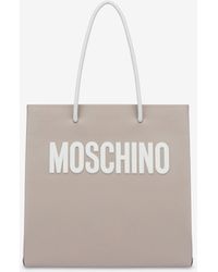 Moschino - Lettering Logo Calfskin Shopper - Lyst