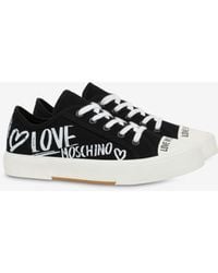 Moschino - Hohe Sneakers Aus Canvas Pop Love - Lyst