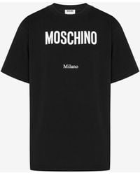 Moschino - Printed Organic Cotton Jersey T-Shirt - Lyst
