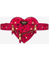 Moschino - All-over Polka Dots Heart Biker Belt Bag - Lyst