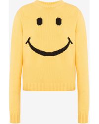 Moschino - Cotton Blend Pullover Smiley - Lyst