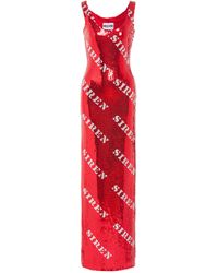 Moschino Robe À Pailletes Hollywood Stencils - Rouge