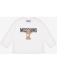 Moschino - Teddy Bear Cotton Jersey Maxi T-Shirt - Lyst