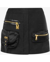 Moschino - Nylon Bags Heavy Satin Miniskirt - Lyst