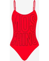 Moschino - Printed Lycra One-Piece Swimsuit - Lyst