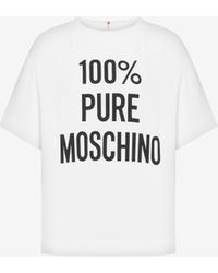 Moschino - T-shirt Aus Envers-satin 100% Pure Print - Lyst