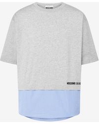 Moschino - T-shirt With Striped Hem - Lyst
