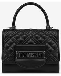Moschino - Quilted Tab Mini Handbag - Lyst