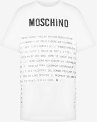 Moschino - Organic Jersey T-Shirt Archive Message - Lyst