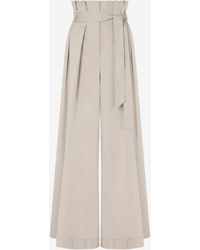 Moschino - Cotton Canvas Oversized Trousers - Lyst