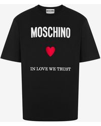 Moschino - In Love We Trust Organic Jersey T-shirt - Lyst