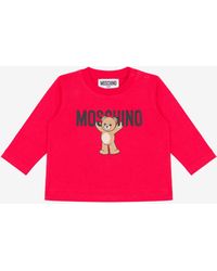 Moschino - Teddy Bear Cotton Jersey Maxi T-Shirt - Lyst