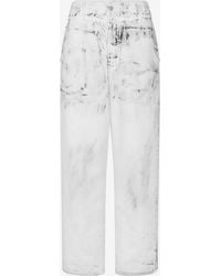 Moschino - Cotton Bull Pants Laurel Crown Patch - Lyst